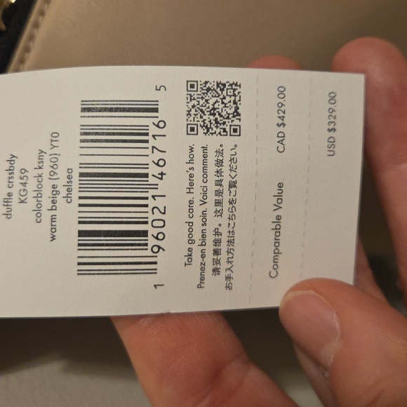 Kate Spade Warm Beige Crossbody Bag Canvas - Picture 3 of 7